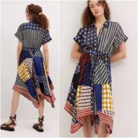 Maeve Dresses & Skirts - Anthropologie Maeve contrast midi shirt dress size small